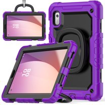 Case for Lenovo Tab M9 9.0 inch 2023 Released TB-310FU, 360 Rotating Stand Handle Pencil Holder Shoulder Strap Heavy Duty Shockproof Cover, Purple