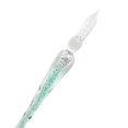 thumbnail image 4 of Magik 3D Pattern Vintage Glass Signature Pen Nib Elegant Crystal Dip Sign Pen with Box Gift Holiday Business Present (Silver Foil, Green), 4 of 4