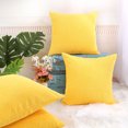 thumbnail image 4 of Unique Bargains Housse de Coussin Décorative à Rayures Maïs en Polyester, 4 Pcs, pour Sofa, 4 of 10