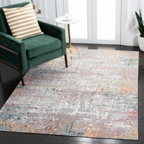 SAFAVIEH Crystal Amara Abstract Area Rug, Beige/Rust, 5' x 7'