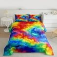 thumbnail image 2 of Manfei Watercolor Tie Dye King Size Comforter Sets,Modern Aesthetic Art Bedding Comforter Set,Yellow Blue Orange Bedding Set For Child,Super Cozy Room Decor,3 Pieces, 2 of 8