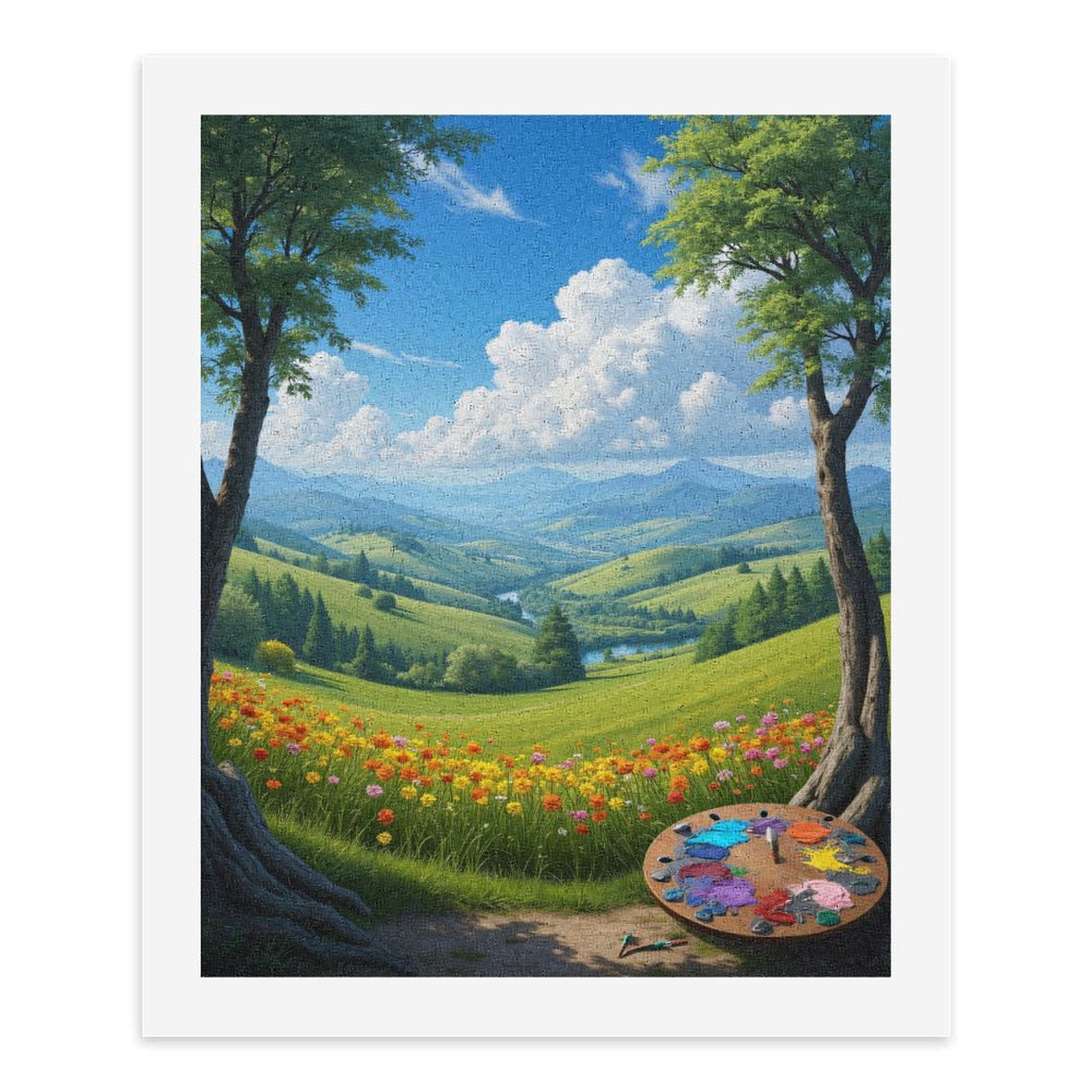 Paint by Numbers Kit for Adults, Landscape Painting Scenic View Paint by Numbers, Easy Paint by Numbers Kit for Adults Beginner, DIY Adult Paint by Number Kits on Canvas, 12x16in Home Decor