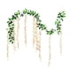 thumbnail image 1 of Flores de glicina simuladas, planta llorona artificial con flores, enredadera de glicina con flores artificiales para guirnalda, decoración de pared para arco de boda, 1 of 8