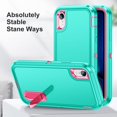 thumbnail image 6 of for iPhone XR Case,iPhone XR Phone Case with Built in Kickstand, Shockproof/Dustproof/Drop Proof Military Grade Protective Cover for Apple iPhone XR 6.1"(Blue/Rose), 6 of 14