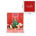 thumbnail image 3 of Tarjetas De Navidad Tarjeta De Regalo De Navidad Pequeña Con Sobres Y Pegatinas Tarjetas De Felicitación Navideñas 3D Con Papá Noel, Muñeco De Nieve, Renos Y Árbol De Navidad (1 Paquete De 3 Unidade, 3 of 8