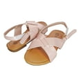thumbnail image 2 of Starbay Little Kids Pink Criss Cross Strap Sandals, 2 of 4