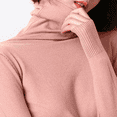 thumbnail image 4 of Aricy Turtleneck Sweater for Women Solid Color Casual Knitted Cotton Long Sleeve Warm Wool Tops Slim Fit Pullover Basic Tops Jumpers Blouse, 4 of 4