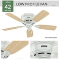 thumbnail image 2 of Ventilador de Techo Hunter Low Profile IV 107 cm 5 Aspas Blanco, 2 of 8