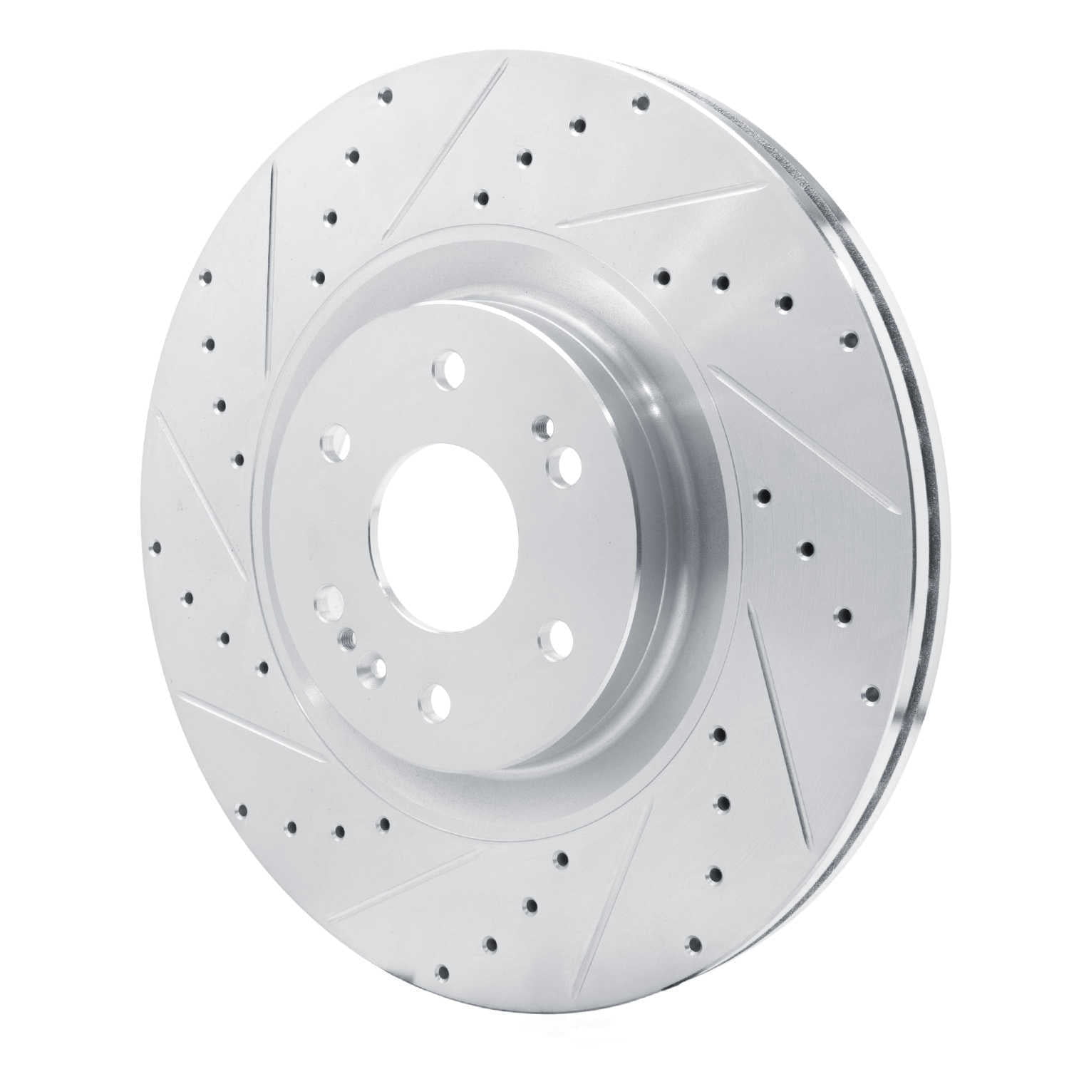 Dynamic Friction Company 631-47091L DFC Brake Rotor - Drilled And Slotted - Silver