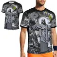 thumbnail image 4 of Camiseta de entrenamiento de fútbol de verano de edición especial de Brasil Jesús, color negro y gris, para adultos y niños, de secado rápido para exteriores, 4 of 5