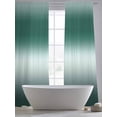 thumbnail image 4 of Turquoise Ombre Sheer Curtains 108 Inch Length 2 Panels Set, Contemporary Abstract Gradient Voile Window Treatment Semi Sheer Long Curtains Drapes for Bedroom/Living Room/Kitchen 52"x108"x2, 4 of 7