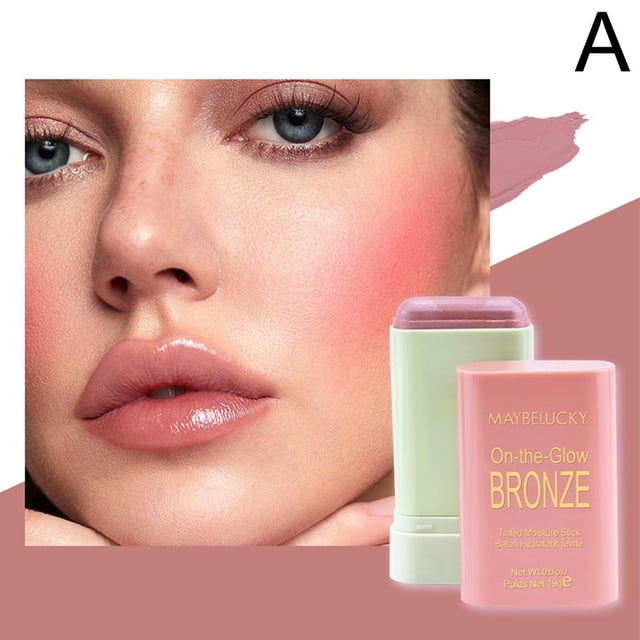 Four-Color Blush Highlighter And Contour Stick, Natural Three-Dimensional, Waterproof, Sweat-Proof, Non-Fading, Non-Smudged Blush Stick