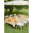 thumbnail image 4 of Outdoor Tablecloth with Umbrella Hole for Patio/Picnic/Party/Camping, Orange Conch Coastal Waterproof Table Cloth Rectangle Table Cover Washable, Nautical Summer Starfish Shell Coral (54"x 80"), 4 of 9