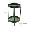 thumbnail image 3 of Two Tier Lime Print Round Side Table, 3 of 3
