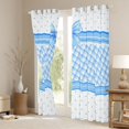 thumbnail image 3 of jejeloiu Ribbon Bow Print Black Out Curtains,Blue Bowtie Love Curtains Pack of 2 (42x63 Each) For Kids, 3 of 6