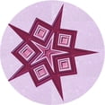 thumbnail image 1 of Ahgly Company Tapis Rond Lavable en Machine Intérieur Transitionnel Magenta Rose, 7 Pieds Rond, 1 of 7