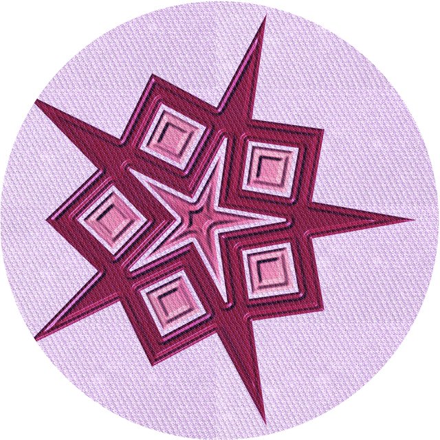 Ahgly Company Tapis d'Intérieur Lavables en Machine, Ronds, Rose Magenta Transitionnel, Ronds de 6 Pi