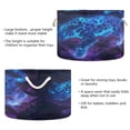 thumbnail image 3 of WOBOGO Glowing Blue Leopard Toy Storage Basket 20×14in Canvas Laundry Hamper for Living Room Kids Room Bathroom Organizer, 3 of 6
