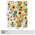 thumbnail image 4 of ONETECH Sunflower Blanket Sunflower Gifts for Women Throw Blanket,Sunflower Gifts Bedding Decor White Throw Blanket,Sunflower Stuff Decorations Warm Soft Sherpa Thick Blanket for Bed Sofa Office, 4 of 6