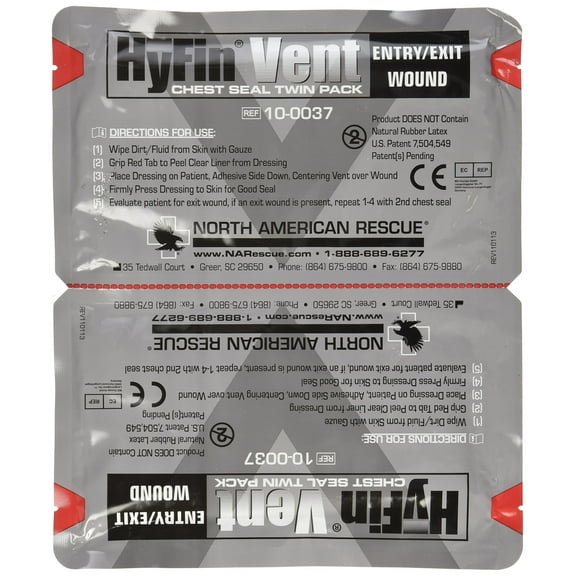 Hyfin  Vent Chest Seal Twin Pack