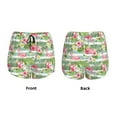 thumbnail image 3 of Gaeub Tropical Flamingo Print Women's Athletic Shorts,High Waisted Running Shorts,Pocket Sporty Short,Gym Elastic Workout Shorts-Small, 3 of 7