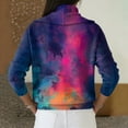 thumbnail image 5 of Dwralegc Holiday Sweaters for Women Dressy Fashion Multicolor Long Sleeve Knit Clothes Jumper Pullover Cowl Neck Trendy Winter Spring Sweaters Navy S, 5 of 5