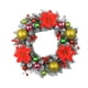 thumbnail image 2 of Corona navideña para puerta de entrada, decoración navideña de 40 cm, guirnalda de invierno para fiestas navideñas, entrada, bodas, paredes interiores bolas doradas, 2 of 7
