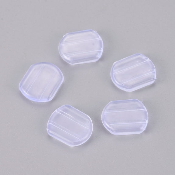 20pc Comfort Silicone Earring Pads Clip Earring Cushions for Clip-on Earrings Clear