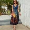 thumbnail image 5 of Galaxy Star Outer Space King Size Sleeveless Dress Dresses Summer Women Dresses Clothing Woman Dresses Dress, 5 of 7