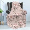 thumbnail image 4 of Paris Soft Flannel Fleece Blanket, Romantic Elements from the Capital City of the France Croissant Muffin Macaroon Paris, Cozy Plush for Indoor and Outdoor Use, 50" x 60", Multicolor, by Ambesonne, 4 of 5