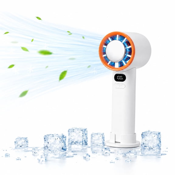 DREAMSOME Portable Mini Fan with Ice Cooling, 1-120 Speeds, 15000 RPM, Rechargeable Handheld Turbo Fan for Travel Outdoor Beach Makeup