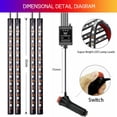 thumbnail image 2 of Labymos Car LED Strip Light, 4pcs 36 LED DC 12V Multicolor Music Car Interior Light, 2 of 7