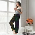 thumbnail image 4 of Uemuo Mardi Gras Carnival Pattern Women's Wide Leg Palazzo Lounge Pants with Pockets Light Weight Loose Comfy Casual Pajama Pants-XX-Large, 4 of 9
