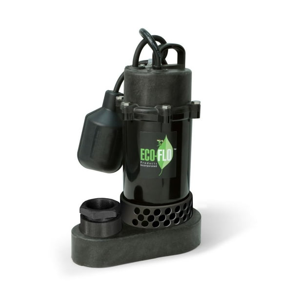 ECOFLO Sump Pump Submersible 1 third HP PL Tethered Sw