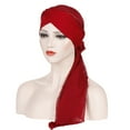 thumbnail image 2 of iHPH7 Headbands for Women Head Wraps for Cancer Patients Women Cancer Head Wraps for Women Head Scarf Head Scarf for Women's Hair, Red One Size, 2 of 2