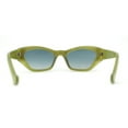 thumbnail image 4 of Mod Womens Square Dimensional Beveled Cat Eye Plastic Sunglasses Green, 4 of 4