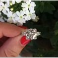 thumbnail image 4 of Classic 3Ct Round Cut Simulated Diamond Women's Wedding Ring 14K White Gold Plated Silver, 4 of 4