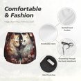 thumbnail image 4 of Hirioo Flower Cat Couple for Women's Double Layer Athletic Shorts High-Performance Gym Shorts with Inner Pocket, Elastic Waistband-X-Large, 4 of 7