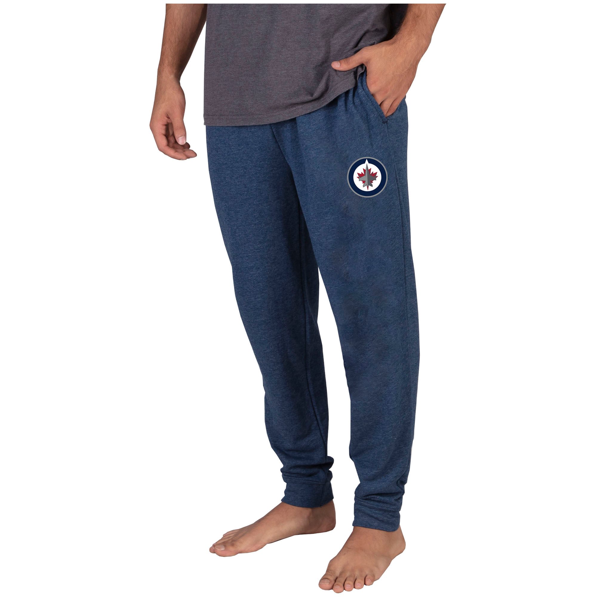 Men's Concepts Sport Navy Winnipeg Jets Mainstream Cuffed Terry Pants