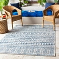 thumbnail image 4 of Mark&Day Outdoor Area Rugs, 7ft Round Elodie Global Indoor/Outdoor Denim Area Rug (6'7" Round), 4 of 7