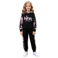 thumbnail image 3 of 7-8 Years Child Girls 2 Piece Outfits Sweatsuit Set Long Sleeve Sweatshirt Sweatpant Tracksuit Sets Print Hoodie Pants Casual Set, 3 of 9