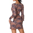 thumbnail image 2 of Gupgi Femmes Bohème Robe Vintage Floral Bodycon Mini Robe Solaire, 2 of 9