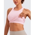 thumbnail image 5 of Sostén CRZ YOGA sin costuras, acanalado, espalda nadadora, con relleno, rosa, talla L, 5 of 5