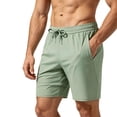 thumbnail image 2 of Plus Size Men's Athletic Sports Shorts, 80% Nylon 20% Spandex Joggers, Elastic Waist Drawstring Straight Leg Quick Dry Breathable Stretchy for Gym Workout Running Casual Daily, 2 of 6