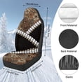 thumbnail image 7 of Uorisanigo Front Seat Covers, Premium Brown Polynesian Floral Automotive Vehicle Seat Covers, Washable Seats Cover for Cars, Coral Velvet Fabric Seats Cover for Most Cars SUV Trucks - 2 Pieces, 7 of 7