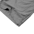 thumbnail image 5 of Linen Shorts for Men 11 Inch Inseam Summer Gym Shorts for Men Loose Elastic Waist Drawstring Cargo Shorts with Pocket Lightweight Casual Sports Shorts Dark Gray XXL, 5 of 7