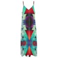 thumbnail image 6 of Color Blocks Sleeveless Dress Loose Women's Dress Dresses Luxury Evening Dresses, 6 of 9