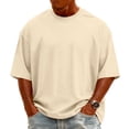 thumbnail image 2 of Men's Fashion Oversized Tshirts Workout Short Sleeve T-Shirt Quick Dry Lightweight Crewneck Tee Tops Complexion 3XL, 2 of 5