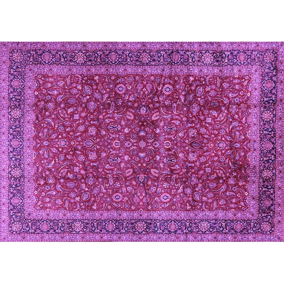 Ahgly Company Indoor Rectangle Persian Purple Traditional Area Rugs, 7' x 9'