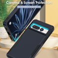 thumbnail image 2 of Case Compatible for Google Pixel 7 Pro Case, Dual-Layer Protective Shockproof Heavy-Duty Bumper Phone Case Cover for Google Pixel 7 Pro Case - Blue, 2 of 10